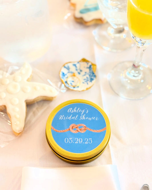 Custom Party Favor 4 oz Gold Tin